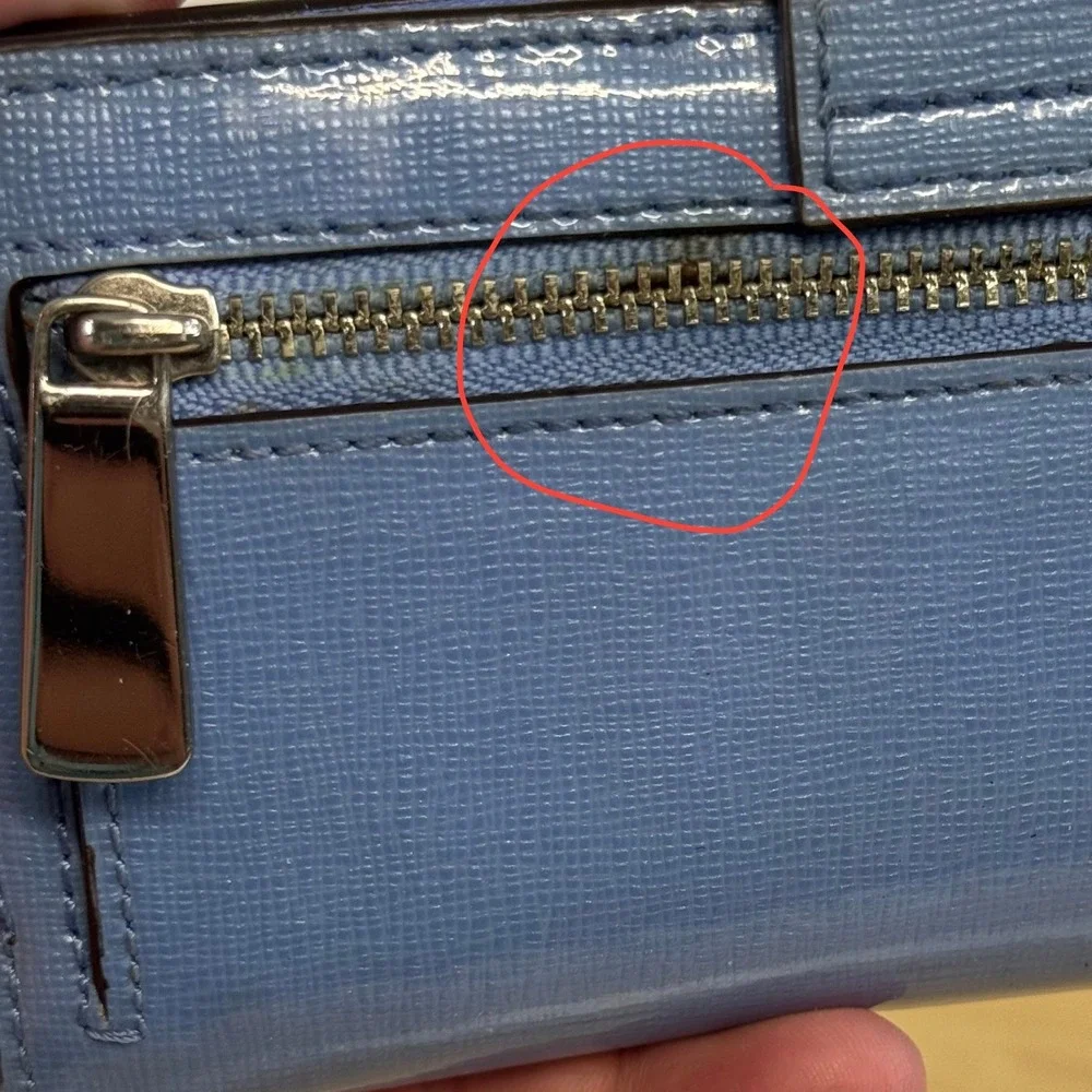 Coach Blue Oxford Saffiano Leather Phone Wallet *SEE PHOTOS